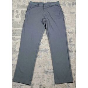 Uniqlo Women's Heather Gray Elastic Waist Chino Pants Sz 5 32x27 See Desc